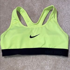 Neon Nike sports bra